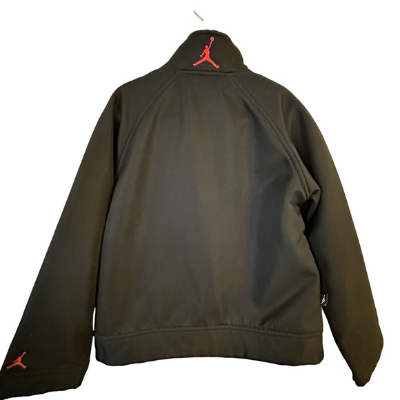 Nike Air Jordan Boys Black Soft Shell Full Zip Mid Weight Jacket Size 6 Medium - Picture 5 of 14